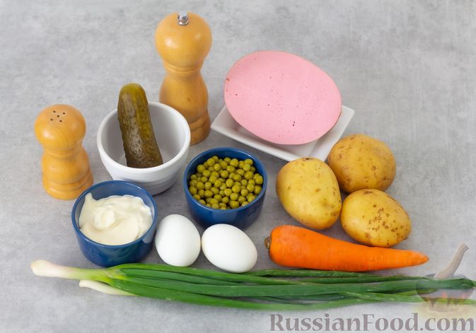 САЛАТ "ОЛИВЬЕ" ингредиенты